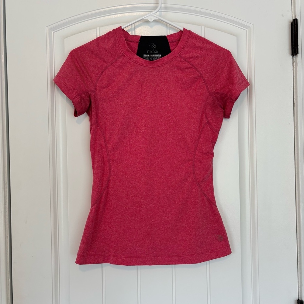 MPG Heathered Pink Athletic Women's Short Sleeve Top Size XS